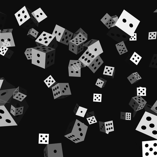 dice falling